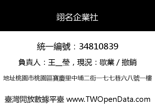 翊名企業社