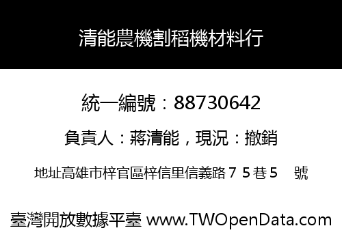 清能農機割稻機材料行