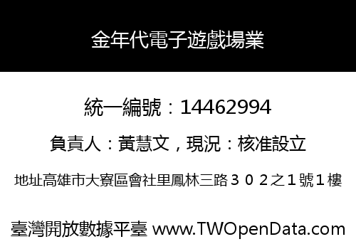 金年代電子遊戲場業