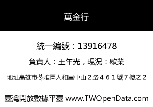 萬金行