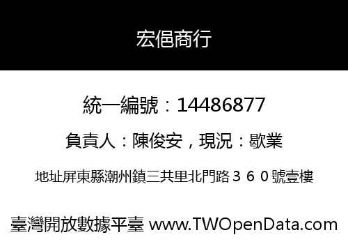 宏俋商行