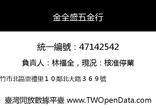 金全盛五金行