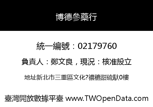 博德參藥行