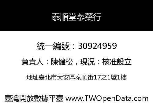 泰順堂蔘藥行