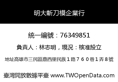 明大斬刀模企業行
