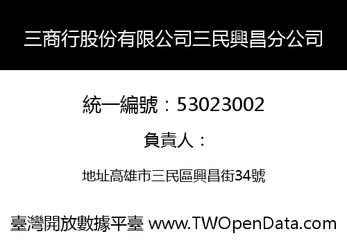 三商行股份有限公司三民興昌分公司
