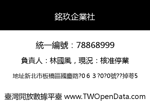 銘玖企業社