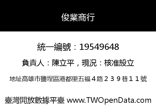 俊業商行