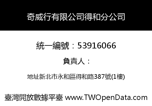 奇威行有限公司得和分公司