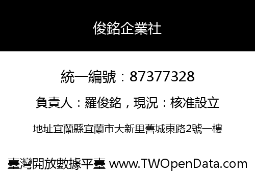 俊銘企業社