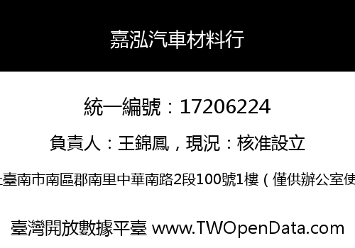 嘉泓汽車材料行