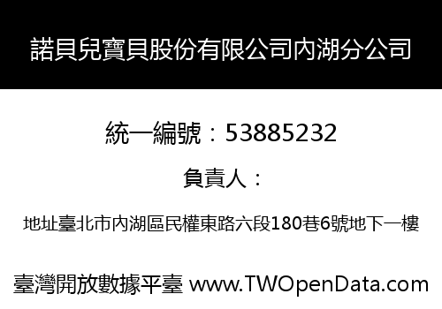 諾貝兒寶貝股份有限公司內湖分公司