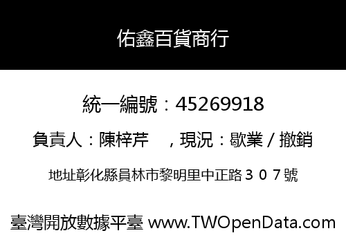 佑鑫百貨商行