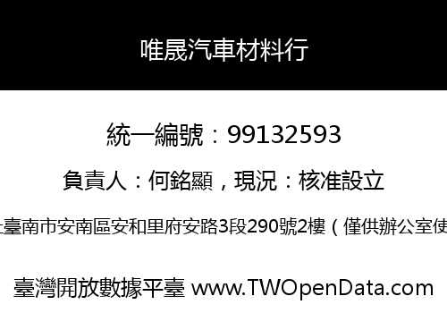 唯晟汽車材料行