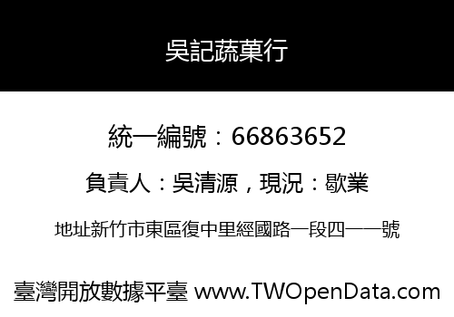 吳記蔬菓行