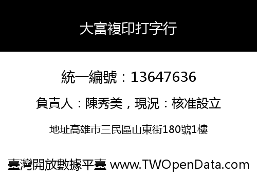 大富複印打字行