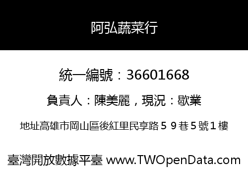 阿弘蔬菜行