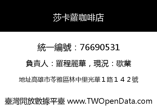 莎卡蘿咖啡店