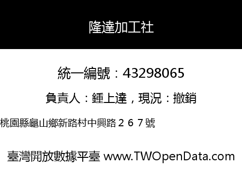 隆達加工社