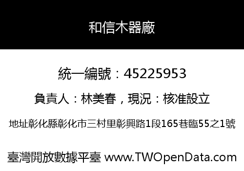 和信木器廠
