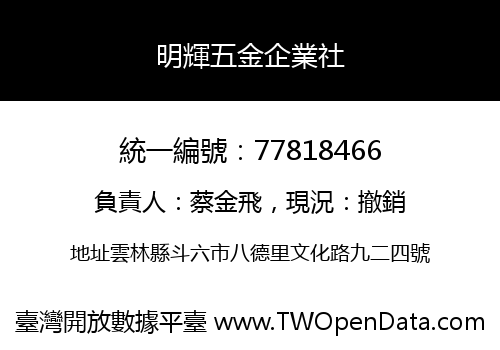 明輝五金企業社