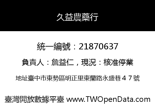 久益農藥行