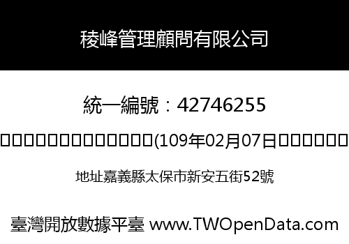 稜峰管理顧問有限公司