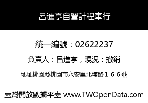 呂進亨自營計程車行