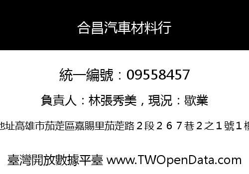合昌汽車材料行