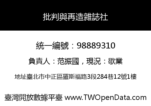 批判與再造雜誌社