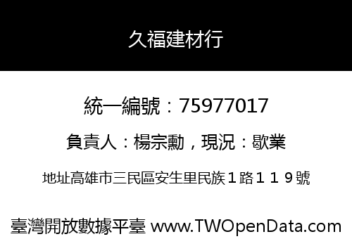 久福建材行