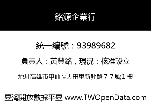 銘源企業行