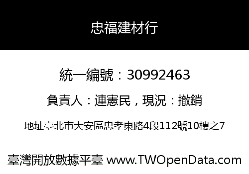 忠福建材行