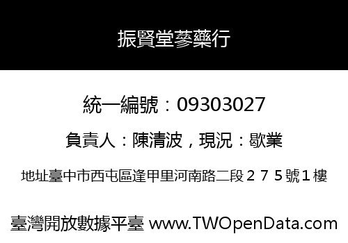 振賢堂蔘藥行