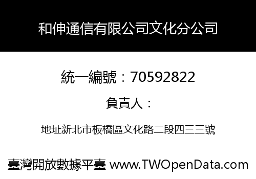 和伸通信有限公司文化分公司