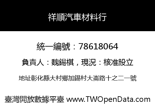 祥順汽車材料行