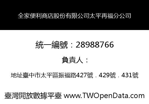 全家便利商店股份有限公司太平再福分公司