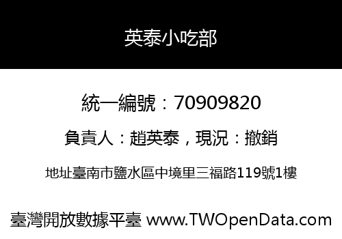 英泰小吃部