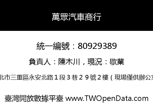 萬眾汽車商行