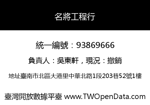 名將工程行