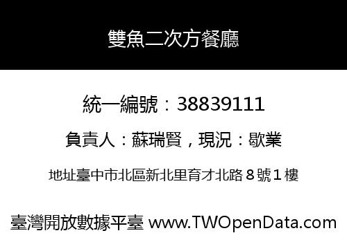 雙魚二次方餐廳
