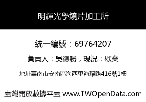 明輝光學鏡片加工所