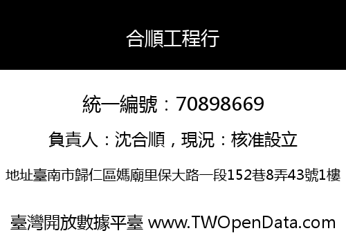 合順工程行