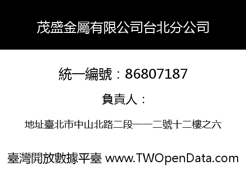 茂盛金屬有限公司台北分公司
