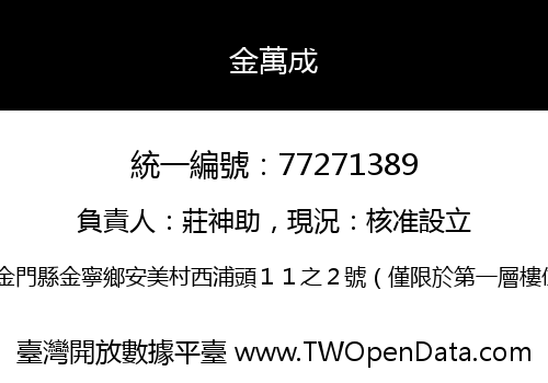金萬成