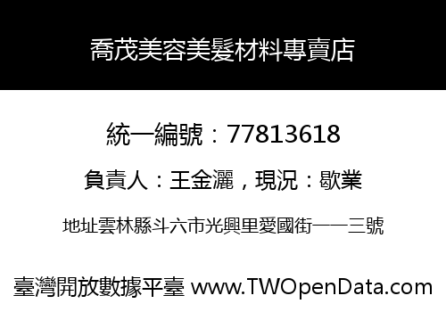 喬茂美容美髮材料專賣店