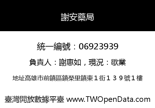 謝安藥局