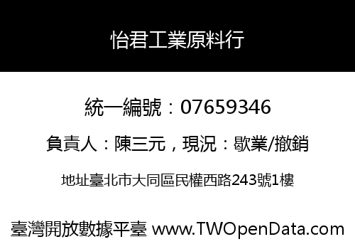 怡君工業原料行