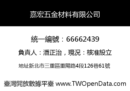 嘉宏五金材料有限公司