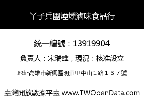 丫子兵團煙燻滷味食品行